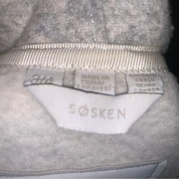 Sosken Cardigan Coat Oversized Open Front Grey Bone Draped XL - Picture 5 of 15